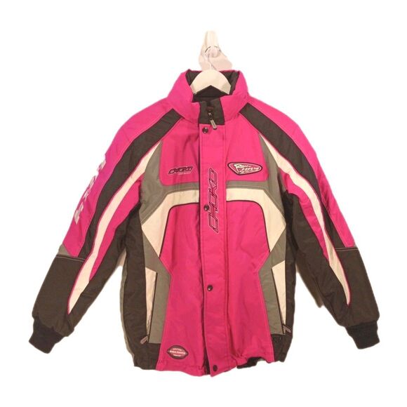 Choko Hot Pink Racing Snowmobile Jacket Women's 18 Powersports Waterproof HR4 - Picture 2 of 16